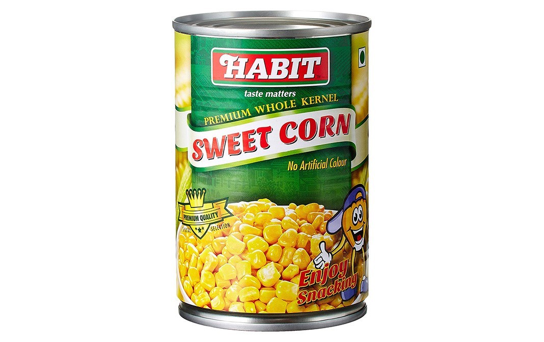 Habit Premium Whole Kernel Sweet Corn   Tin  410 grams